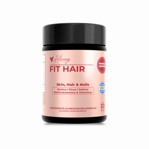 Fit Hair Always Fit – Vitaminas e Minerais para Cabelos, Pele e Unhas – 30 Cápsulas