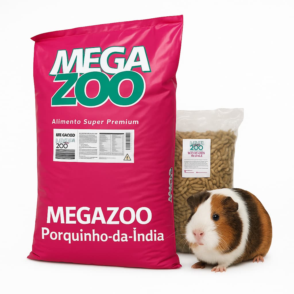 Ração 1kg Megazoo Porquinho-da-índia Super Premium - embalagem a granel