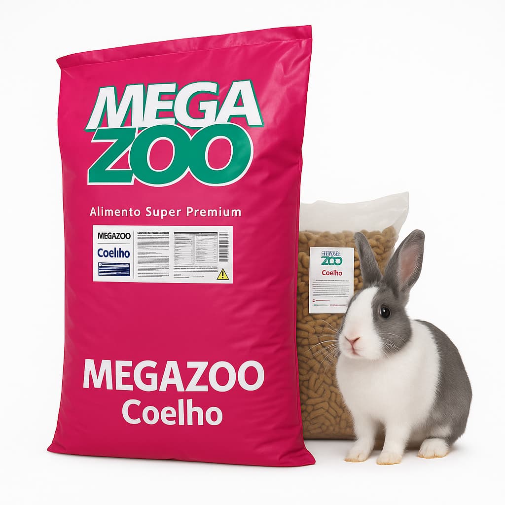 Ração Coelhos 2kg - Adultos Megazoo Super premium - Embalagem granel