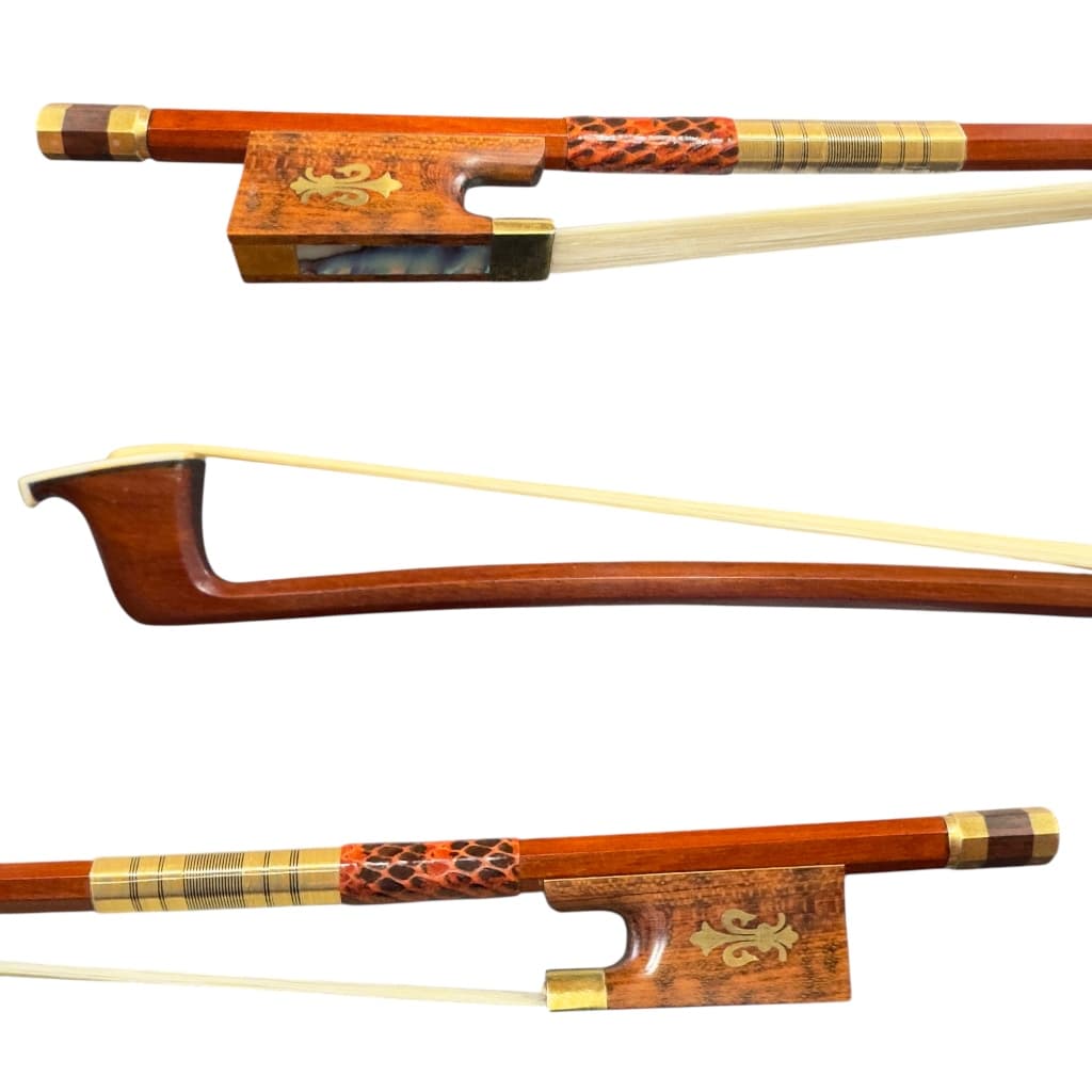 Arco para Violino 4/4  Archetier Profissional Talão Cobra Brasilwood Crina Animal da Mongólia