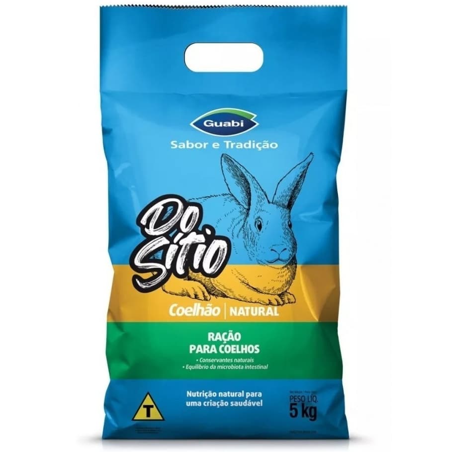 Ração para Coelhos e Roedores Do Sítio Coelhao Guabi Natural 5kg