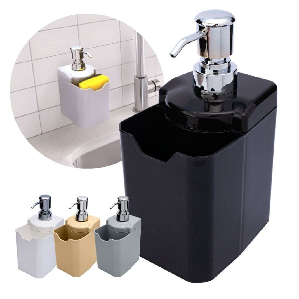 Porta Detergente e Esponja para cozinha com Válvula Dosadora