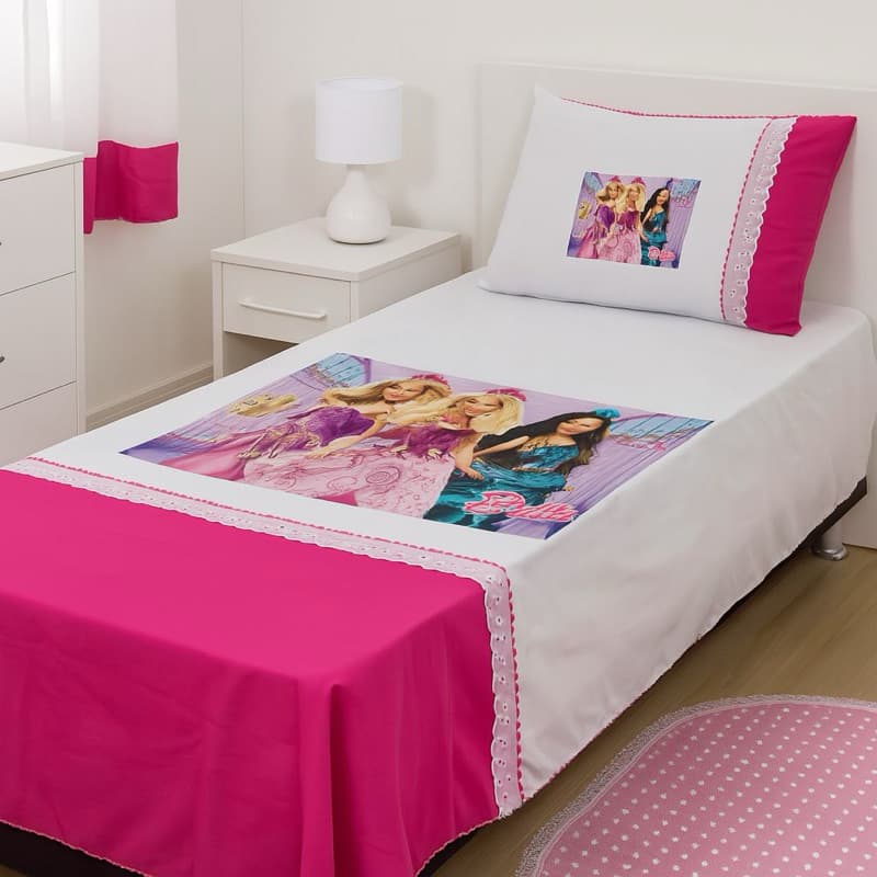 lençol infantil solteiro com fronha  2 pcs estampado