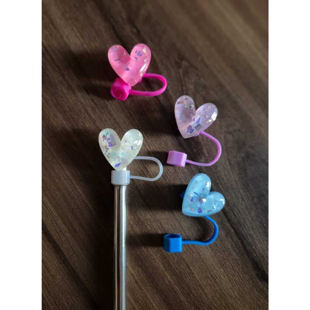 Tampa Protetora para Canudo – Vedação de Silicone para Canudo 8mm a 10mm – Formato Coração