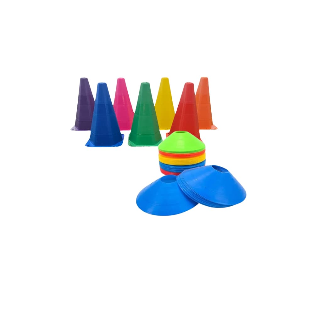 Kit Agilidade 10 Cones Mais 10 Chapeu Chines para treino cores Variadas
