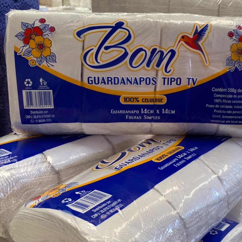 Kit 3500 Guardanapos Papel Tipo Tv Seda Balcão Lanchonete Restaurante Padaria 14x14 Super Oferta