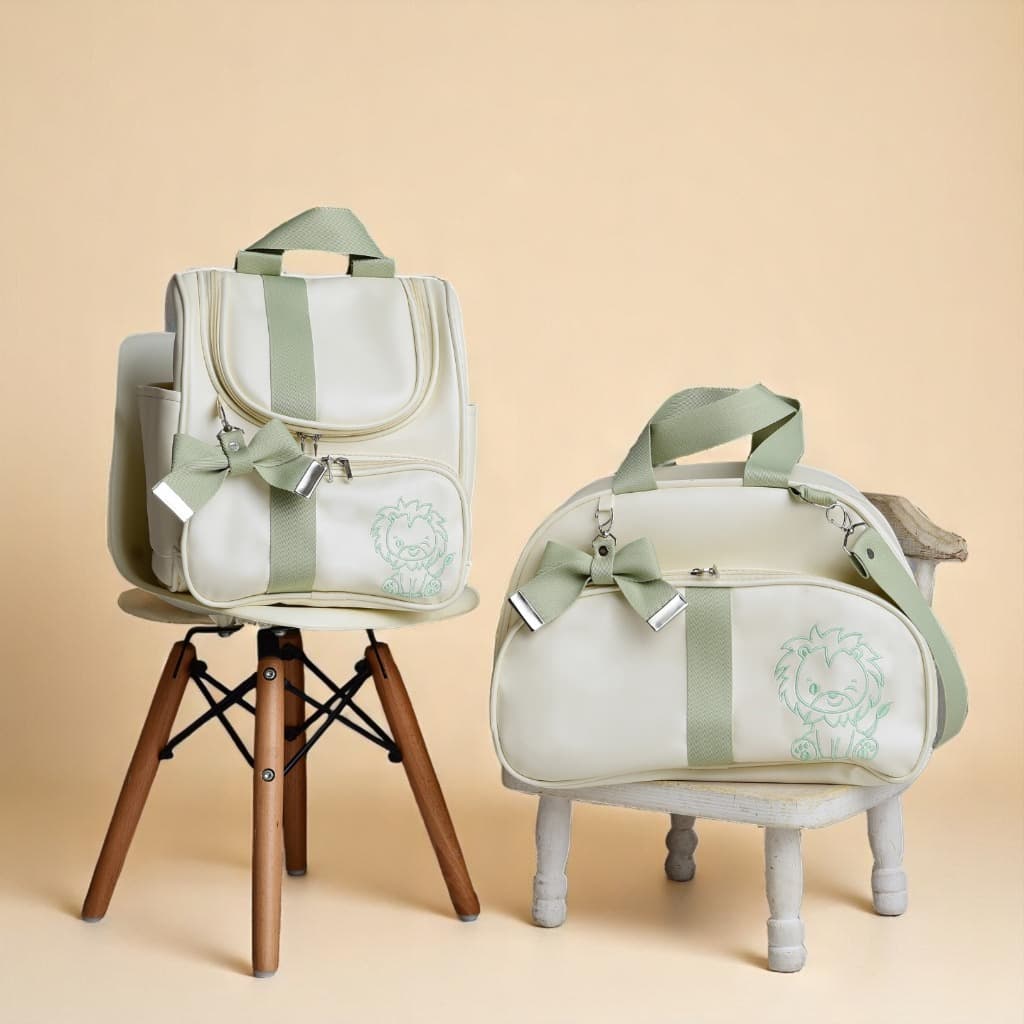 Kit Bolsa Maternidade 2 Peças Mochila 2 em 1 para Mamãe e Bebê