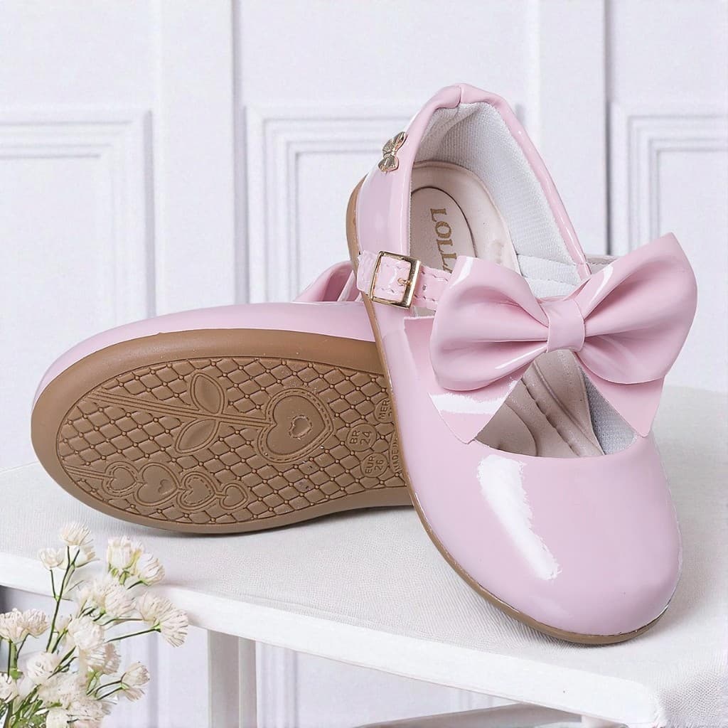 Sapatilha Infantil Menina Casual Verniz Laço 2 em 1 Moda Blogueirinha - 20 ao 34