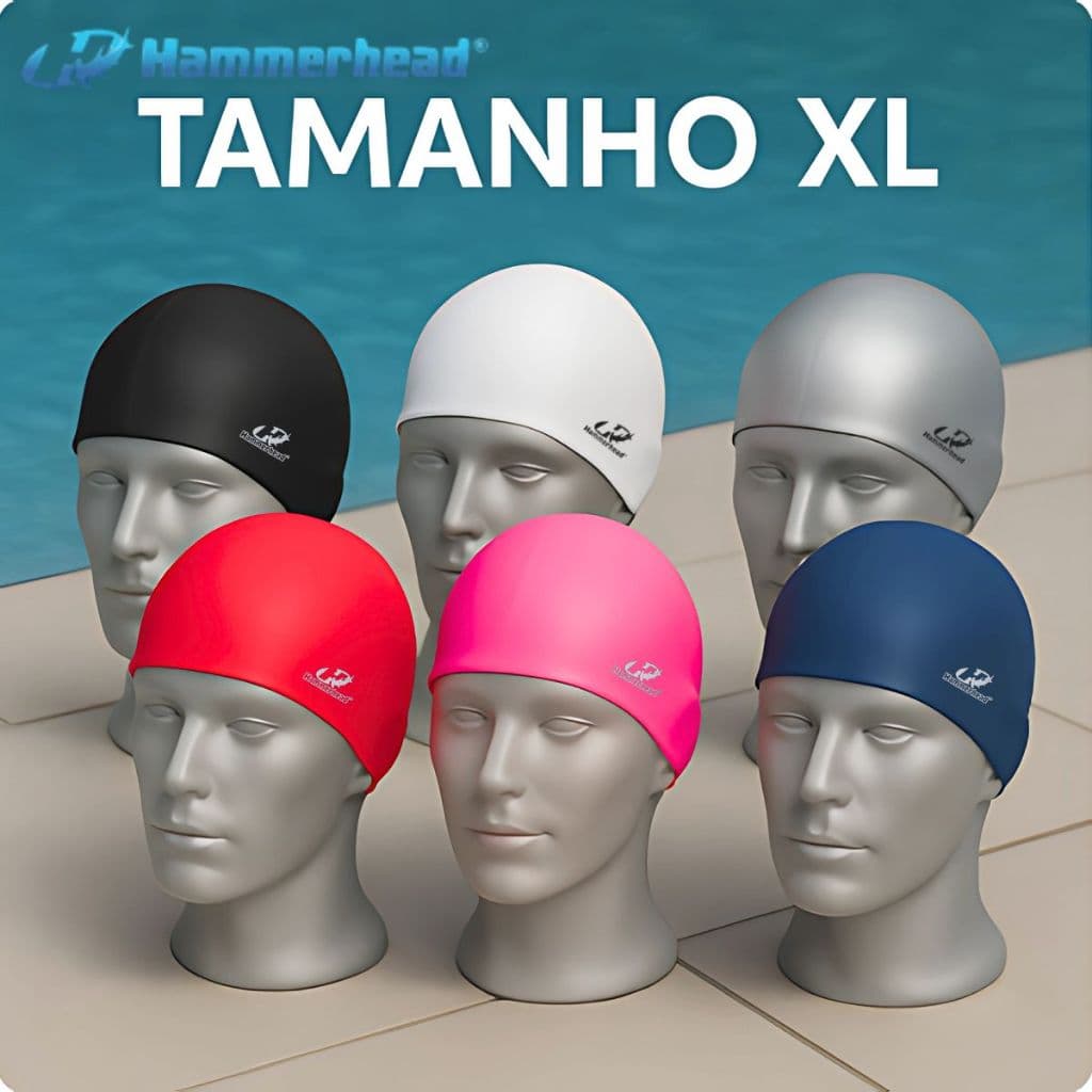 Touca Natação Hammerhead Lisa XL Silicone Profissional