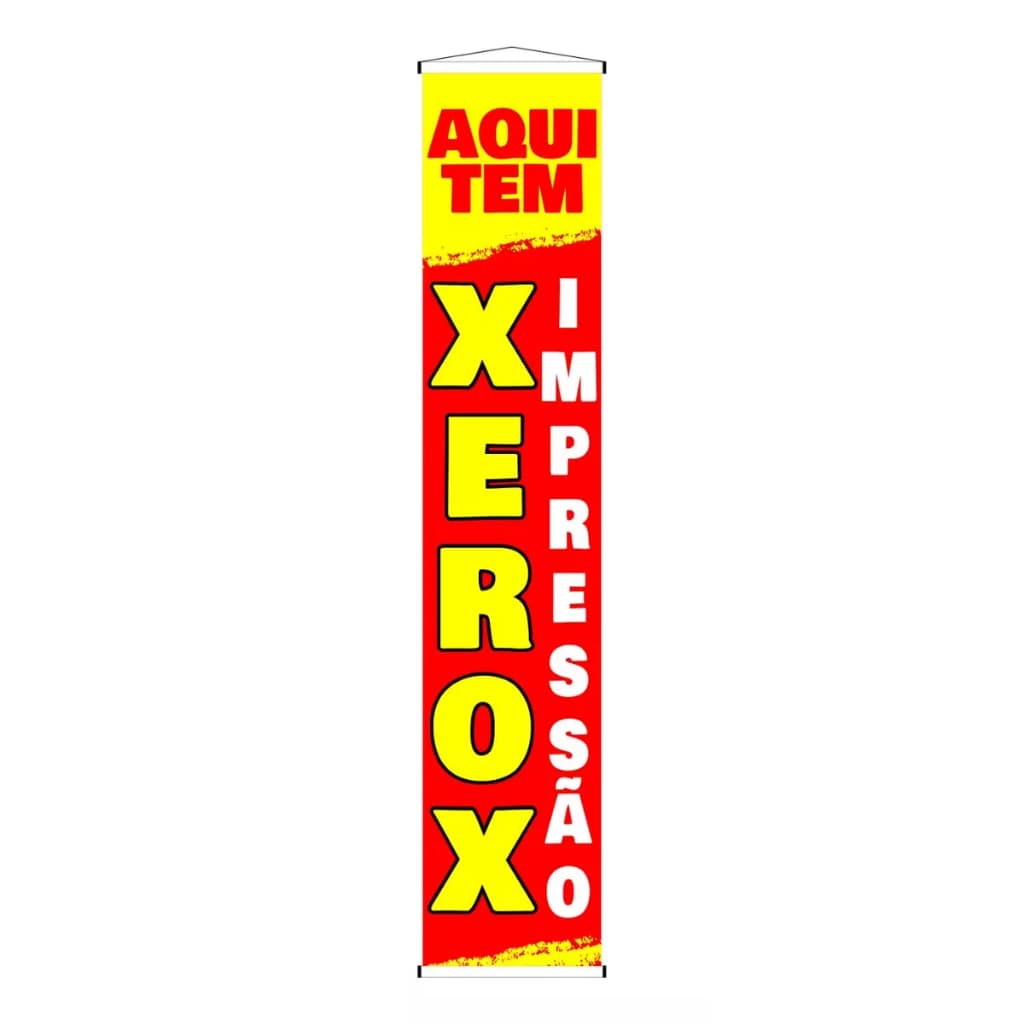 BANNER XEROX E IMPRESSÃO 20X100CM  PRONTO PARA PENDURAR
