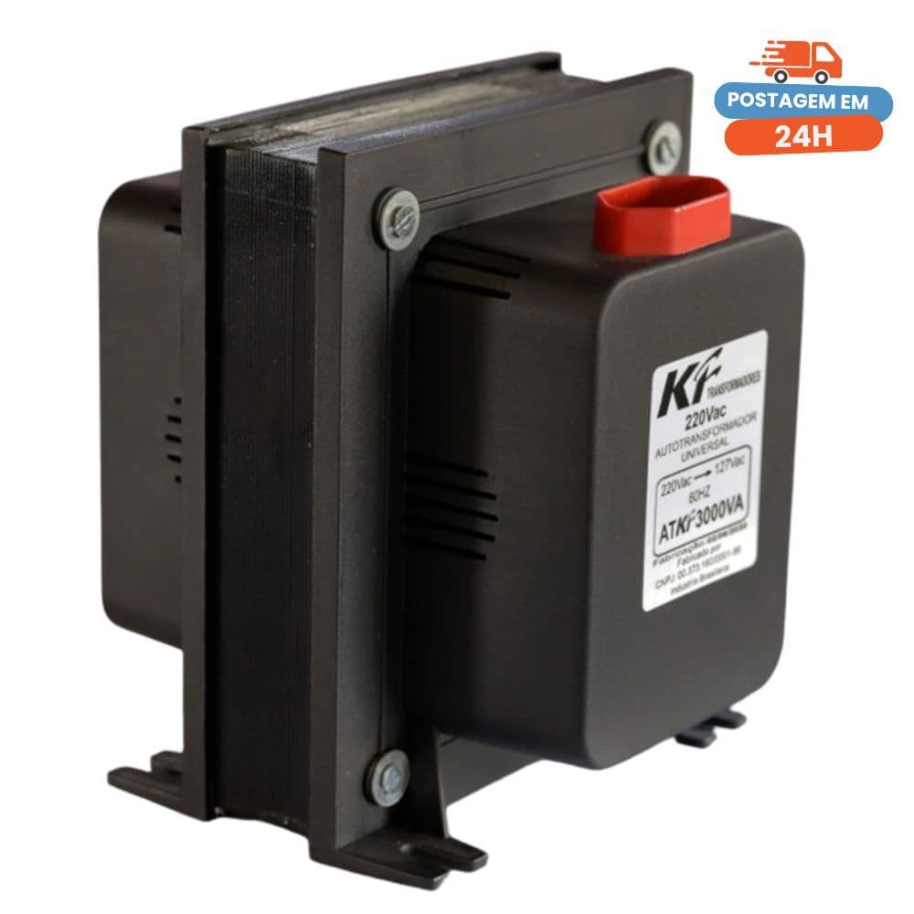 Auto Transformador 3000VA P/ Airfryer Forno Elétrico Conversor Bivolt 110V 220V KF