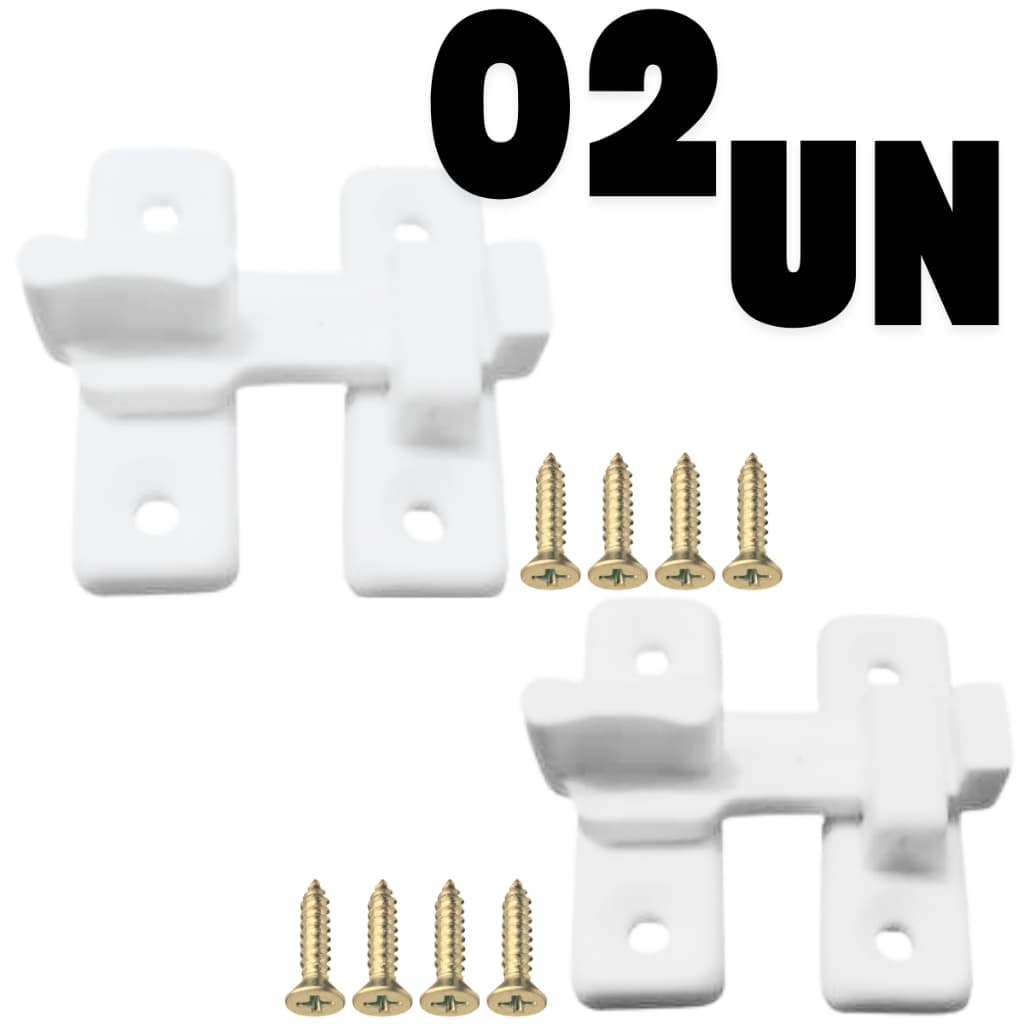 Trinco Fecho Tranqueta Plástica P/ Portas Sanfonadas e Janelas 2 pçs