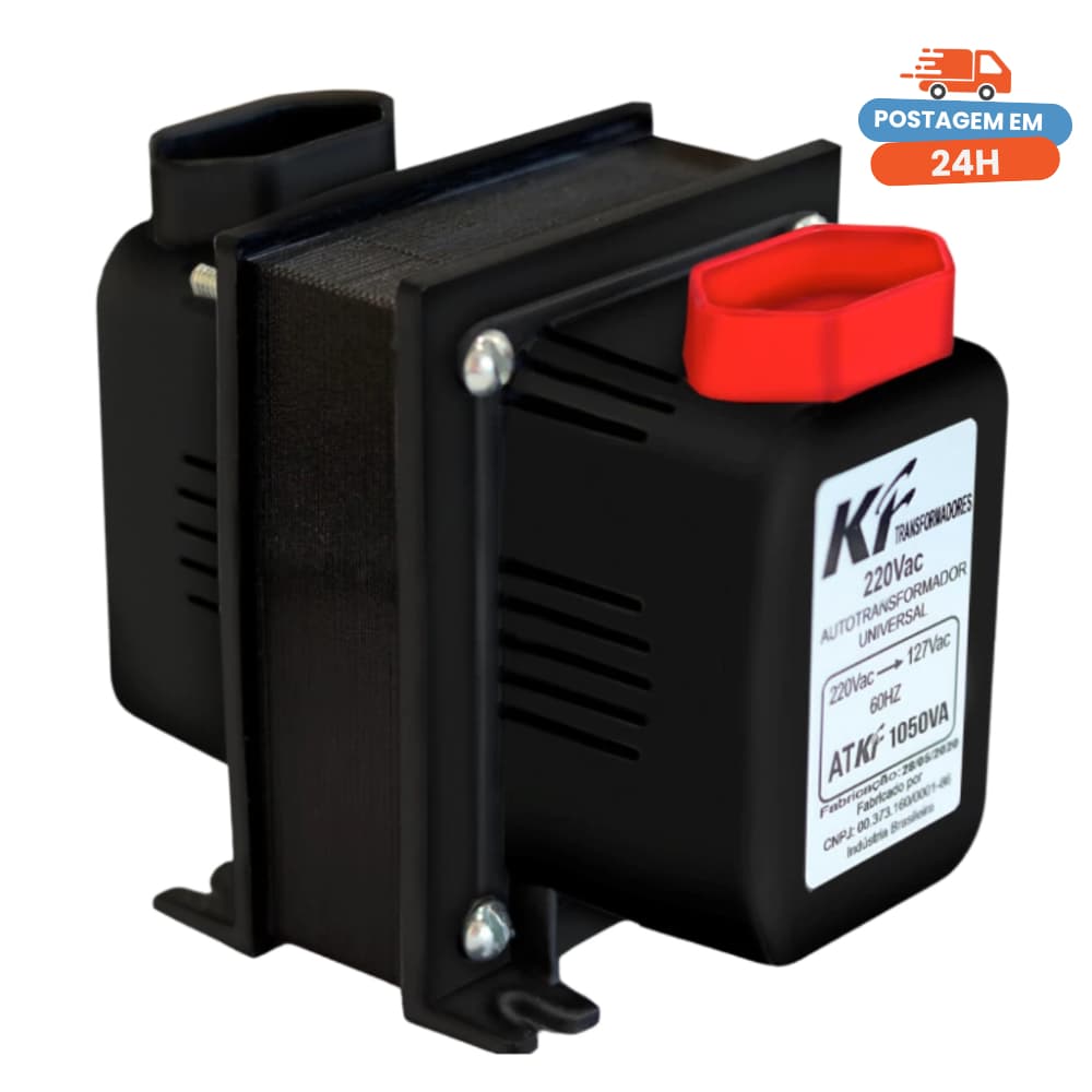 Auto Transformador Geladeira Duplex Comum 1050VA Bivolt Conversor de Voltagem 110v 220v Bivolt KF
