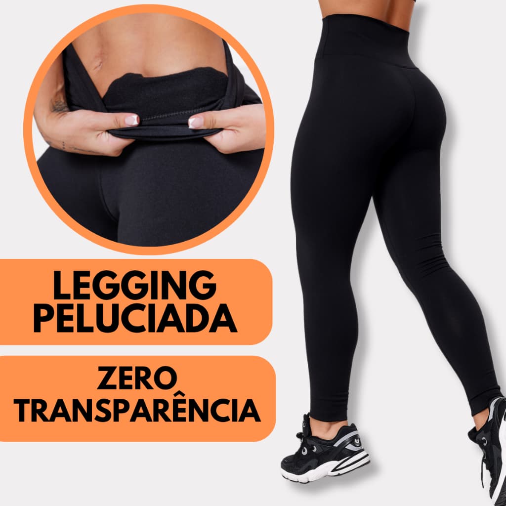 Legging Peluciada Grossa Calça Leg Flanelada Forrada Por Dentro Costura Reforçada Térmica Inverno