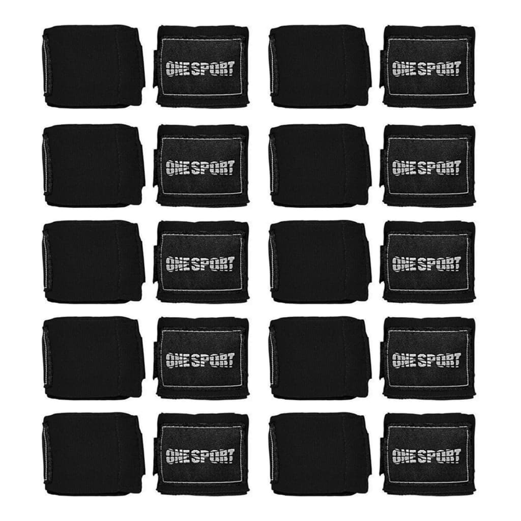 Kit 10 Pares Bandagem Elastica Boxe Muay Thai 2,5mts/3mts/5mts Preta