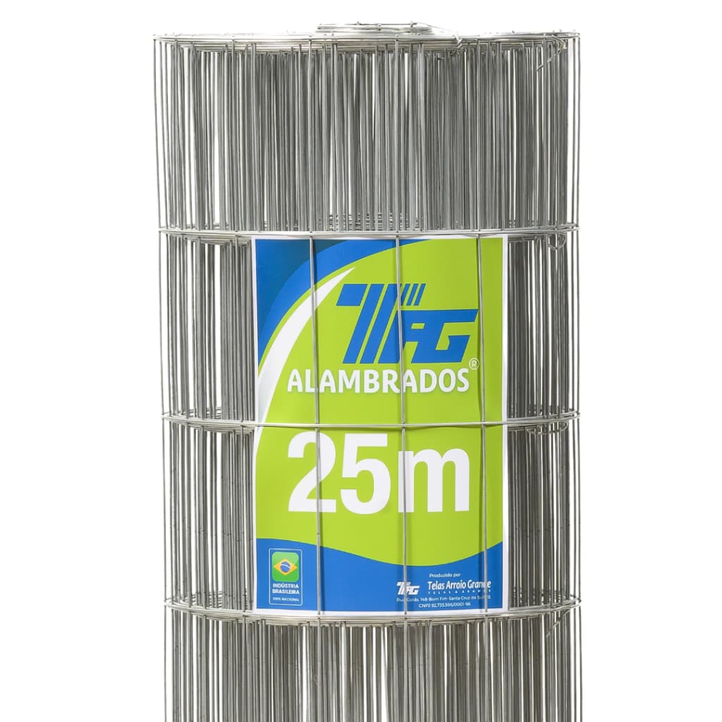TELA SOLDADA TAG MALHA 6,5x15cm FIO 2,30mm RL 25X1,5m