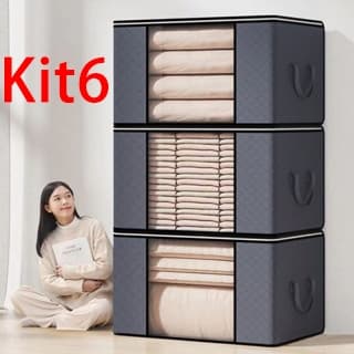 Organizador de Sacos de Armazenagem de Roupas comCabo Reforçado e Zíper Robusto para Cobertores de Cama Dobráveis