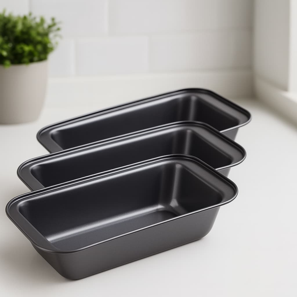 Kit 1/2/3/5 Formas de Pão Antiaderente Aço Carbono Assadeira Retangular para Bolos e Tortas