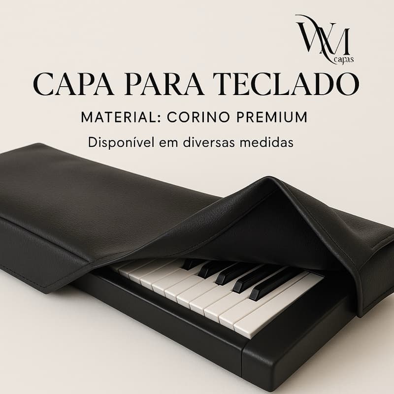 Capa Para Teclado Corino Preto De Alta Qualidade Para Todos os tamanhos - Capa Teclado 5/8, 6/8, 7/8 diversos modelos