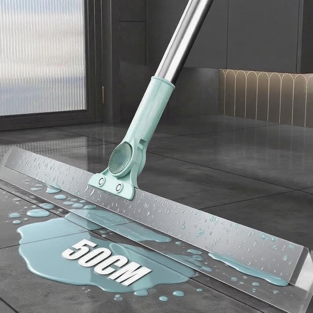 Rodo de Silicone Para Limpeza de Piso 2 em 1 – 1,2m e 1,4m Vassoura e Limpador de Vidros para Uso Duplo Seco e Molhado