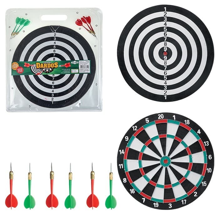Jogo de Dardos 2 em 1 Com 28cm e 6 Dardos - Art Game