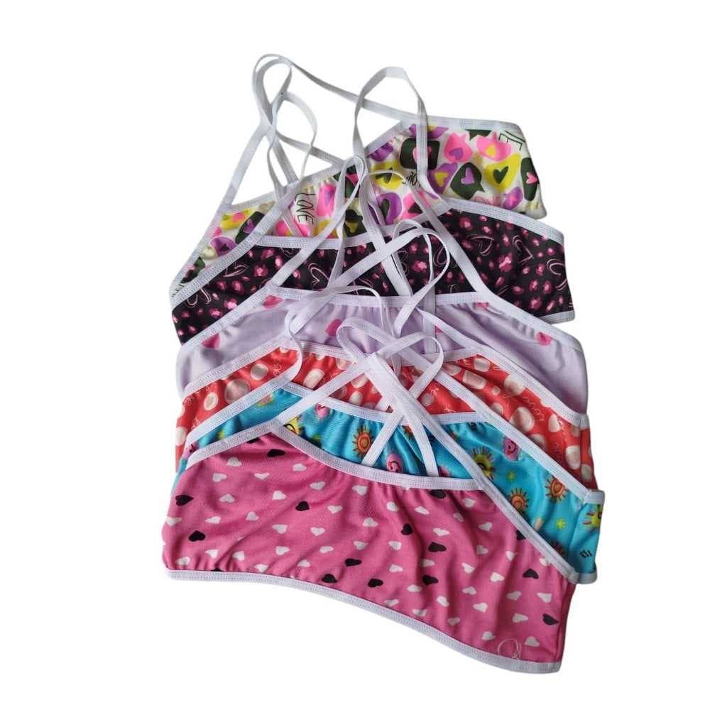 KIT 10 top juvenil infaltil menina mocinha ESTAMPADO pre-adolescente confortavel
