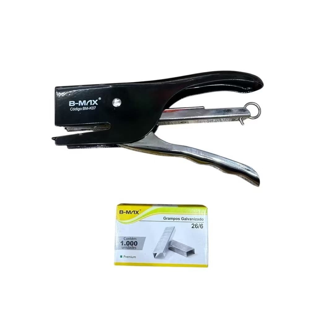 Grampeador de Mão Alicate Grampeador de Papel 25 Páginas 26/6 Grampos Profissional-B-07