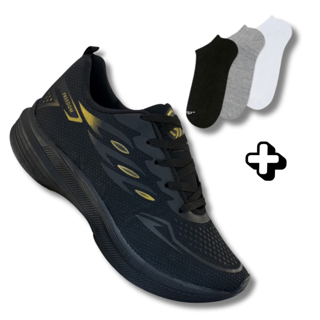 Kit Tênis Esportivo Masculino + Meia | Alta Performance e Conforto