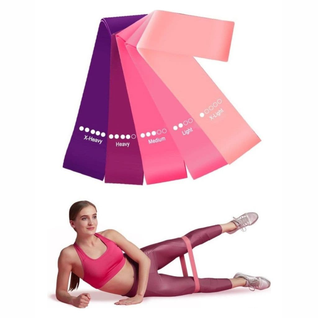 Faixa elástica Rubber Fit Mini Band multicolor kit com 5