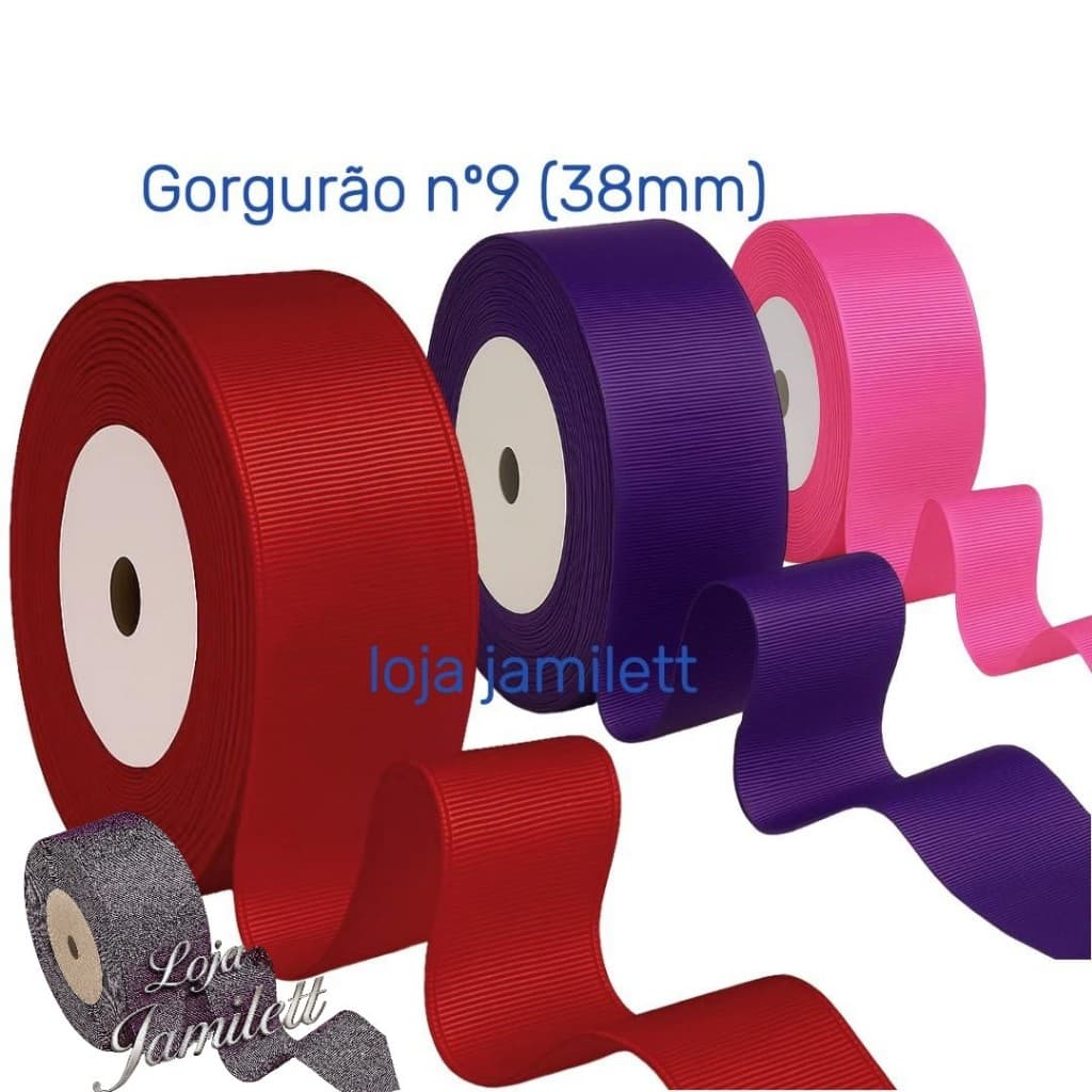 Fita Gorgurão 90 Metros - Largura 38mm (nº 9) - Ideal para Laços e Artesanato