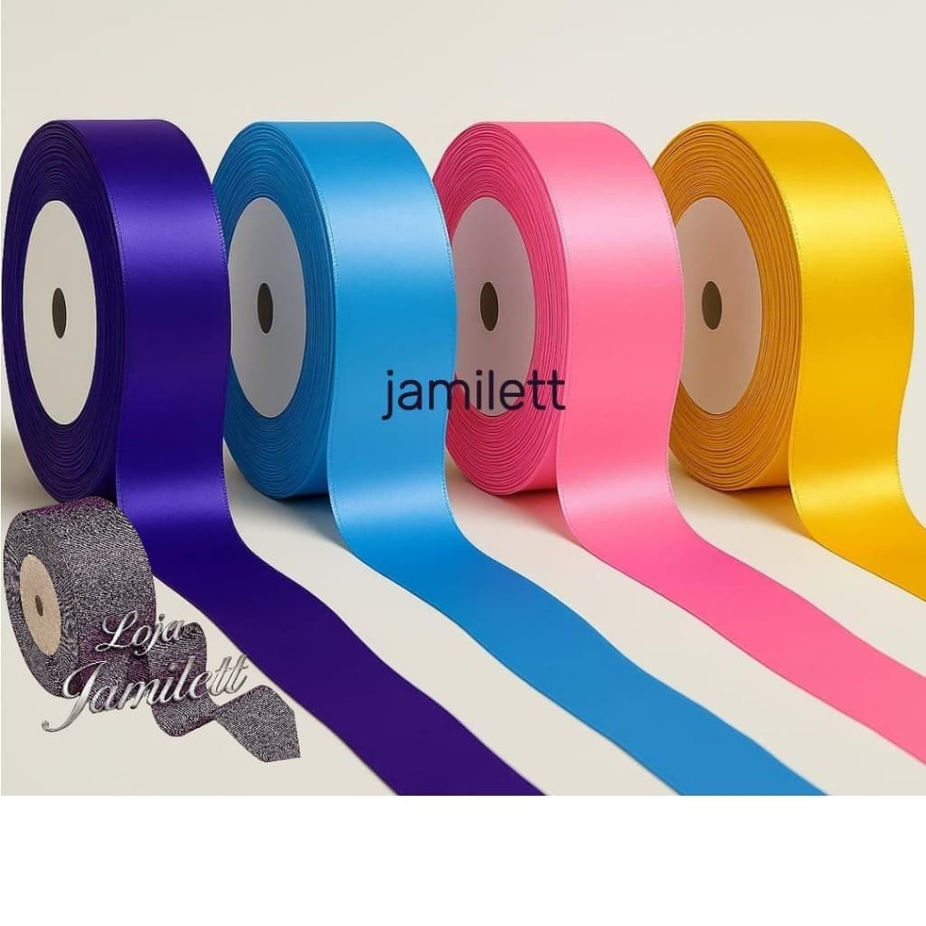 Fita de Cetim nº 9 – 38mm x 5m Várias Cores | Ideal para Laços, Artesanato e Decoração