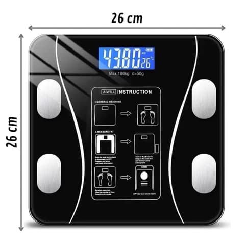 Balança Digital Com Aplicativo Medidora Corporal Bioimpedância até 180kg