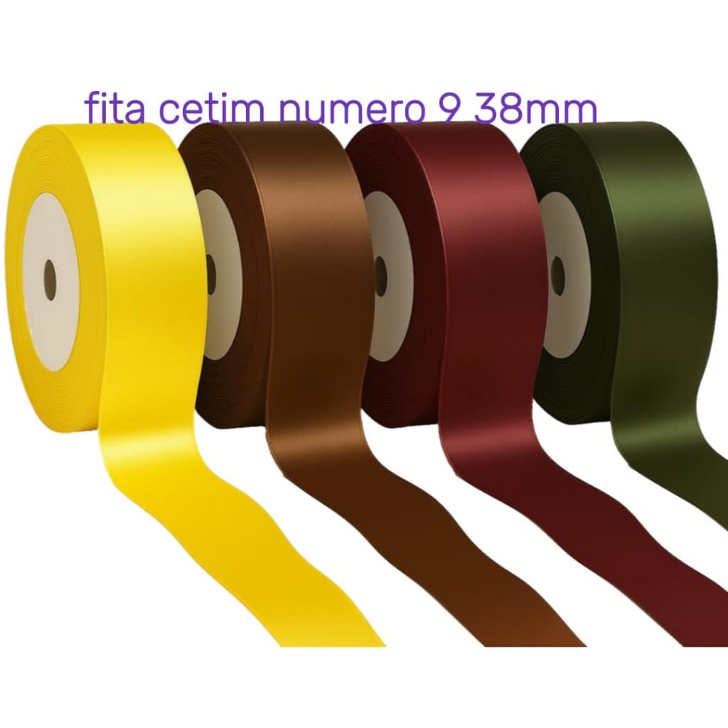 Fita de Cetim Nº9 38mm,11m / 23m / 45m – Laço Artesanato Presente Decoração