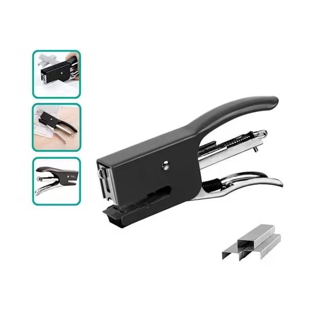 Grampeador de Mão Alicate Grampeador de Papel 25 Páginas 26/6 Grampos Profissional-B-K07