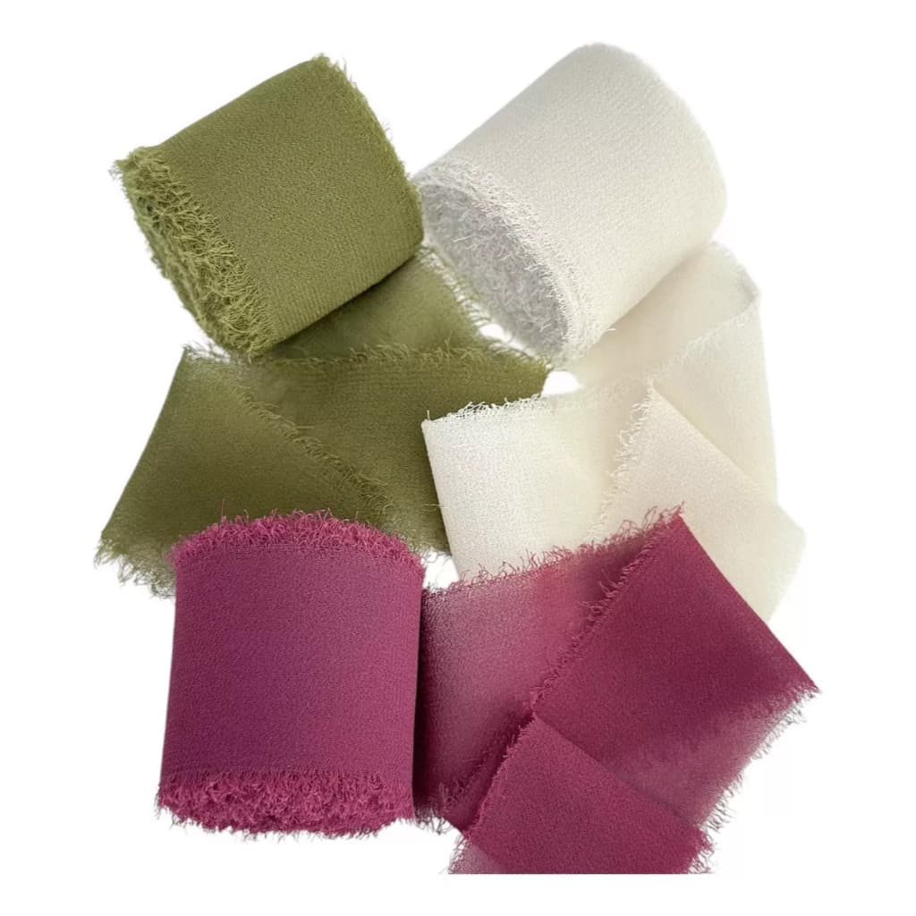 20 Metros Fita Chiffon Rústica Convite Casamento Decoração Caixa Padrinhos