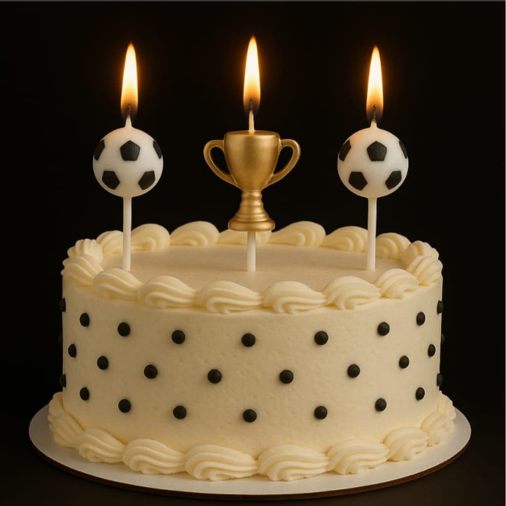 Kit 4 Velinhas de Futebol Troféu Bolas Aniversário Decoração Time