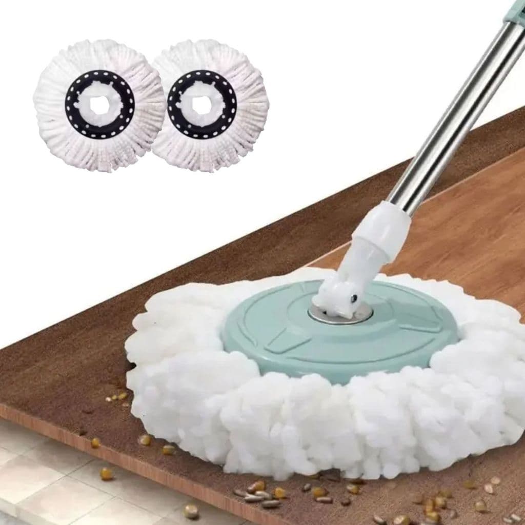 Kit 2x Refil Para Mop Giratoria Limpeza P/ Esfregão 16 Cm Microfibra