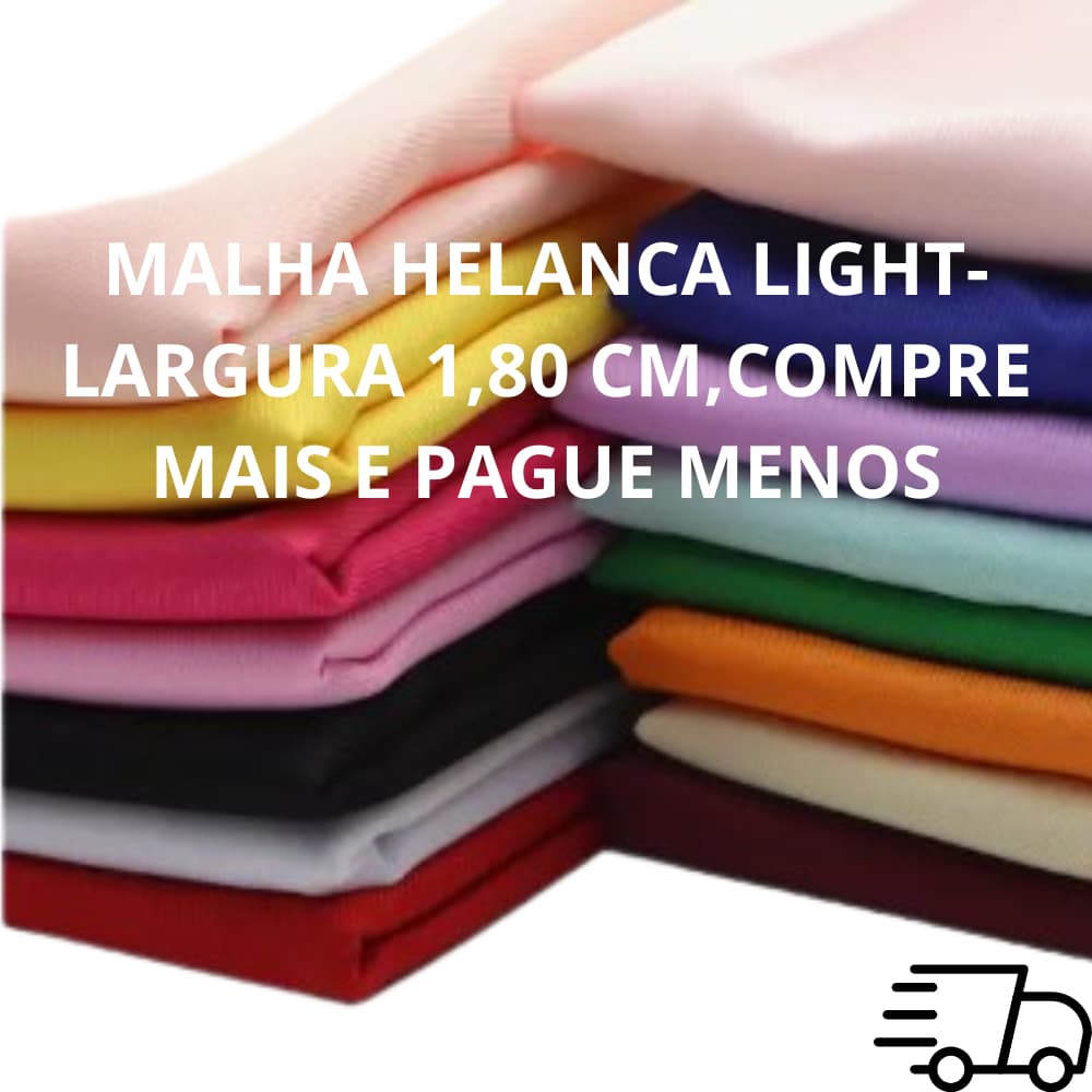 "Tecido Helanca Light 1,80m Largura - 100% Poliéster Grosso - Ideal para Forro, Painel e Uniforme - Por Metro"