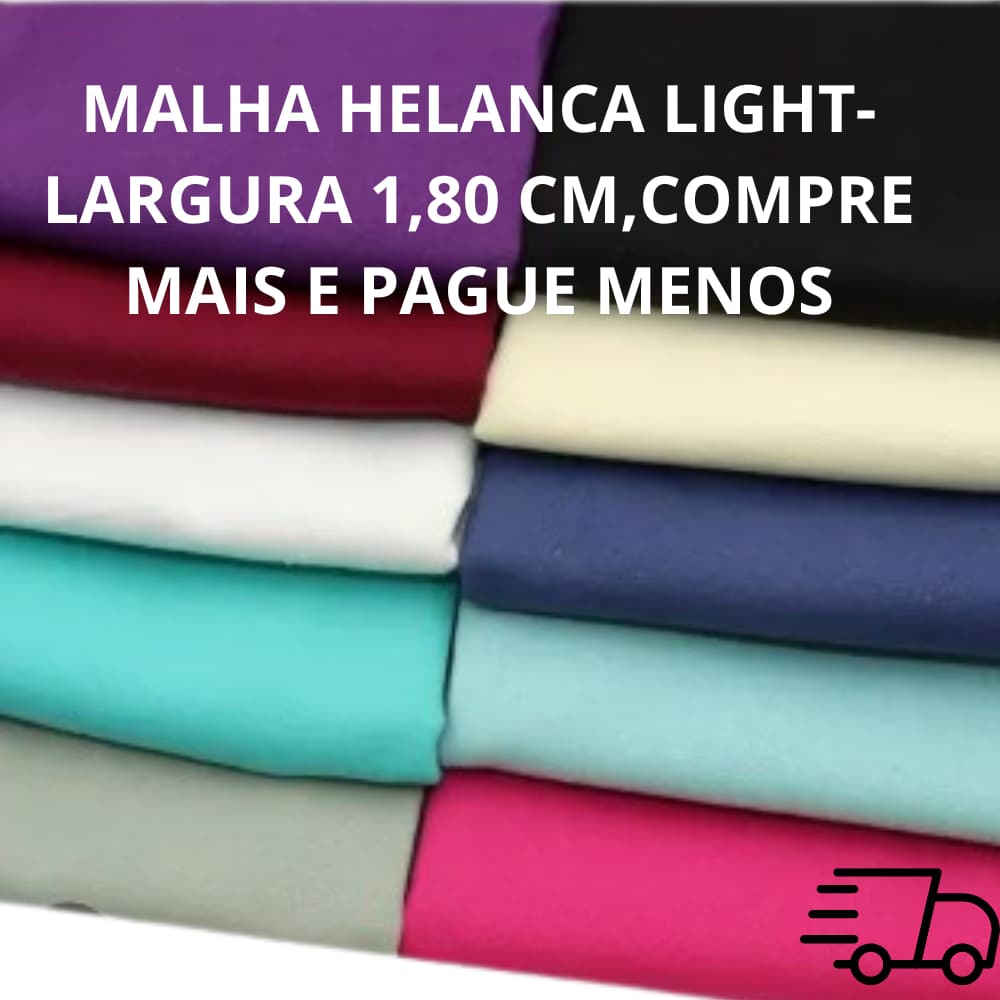 Tecido Malha Helanca light PROMOÇÃO 1,80 largura x 1 metro - 100% poliester. Cores variadas
