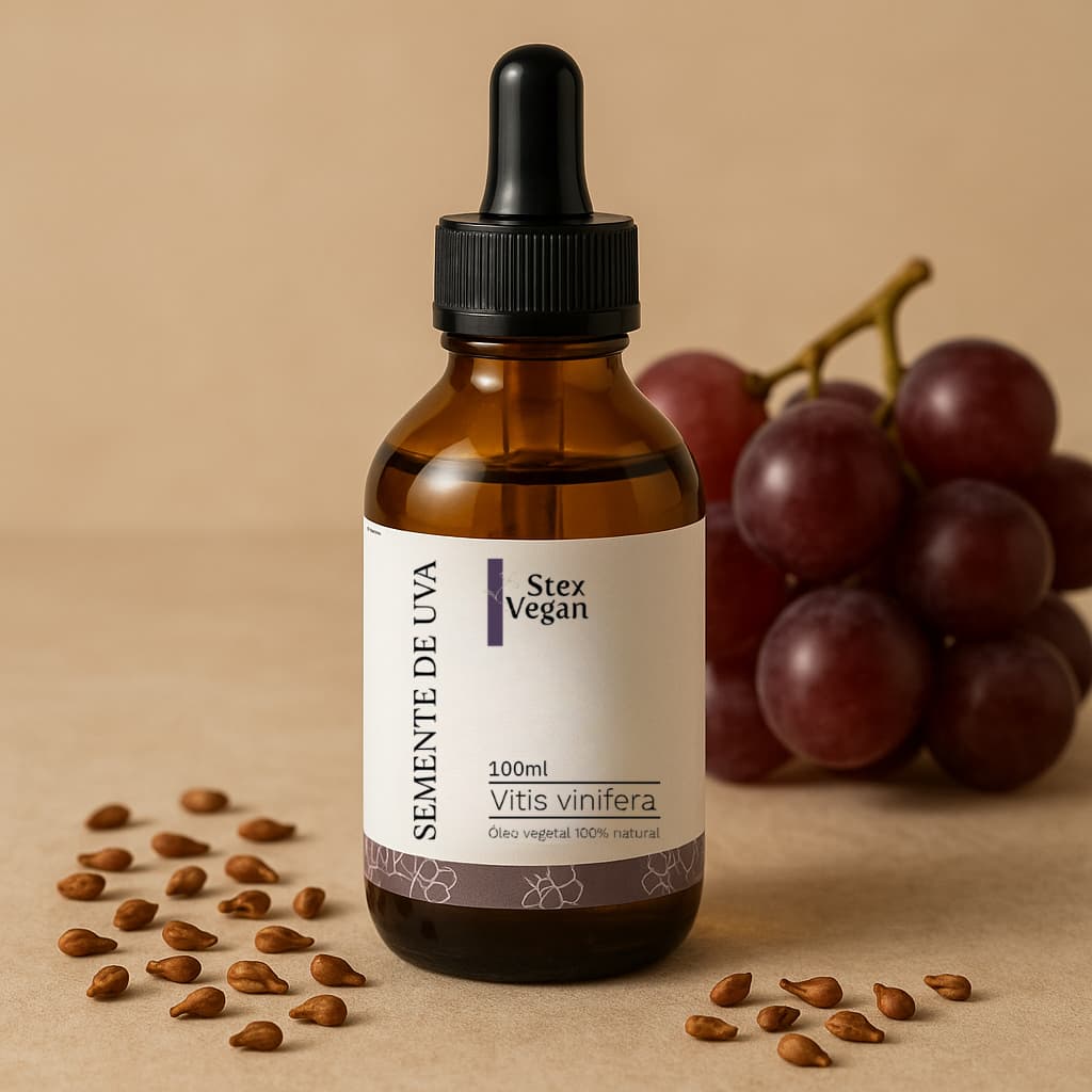 Óleo Vegetal de Semente de Uva Puro | Vegano, Prensado a Frio – Hidratação Facial, Corporal e Capilar