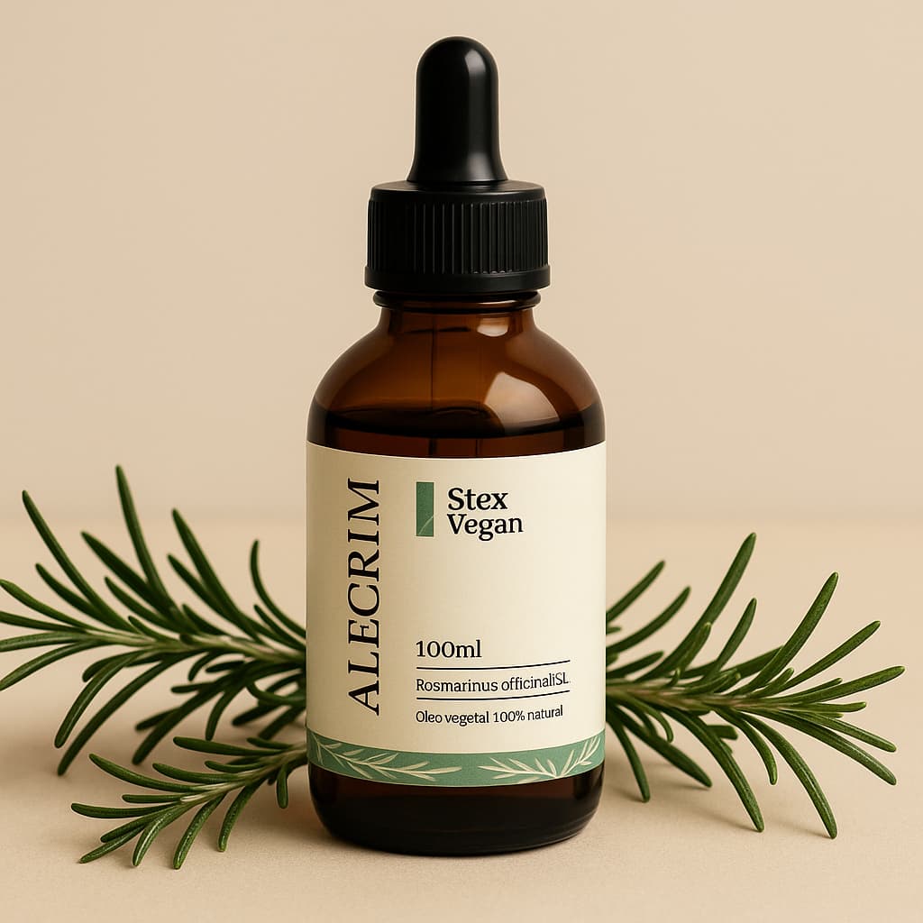 Óleo Vegetal de Alecrim para Crescimento Capilar | Vegano, Natural, Prensado a Frio – Fortalece e Estimula os Fios
