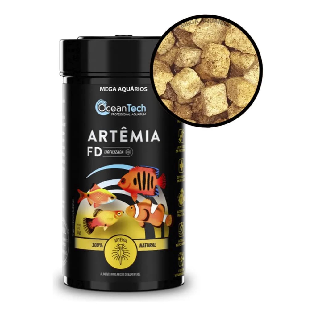 Ração Artêmia Fd 8g - Ocean Tech Alimento Par Peixe