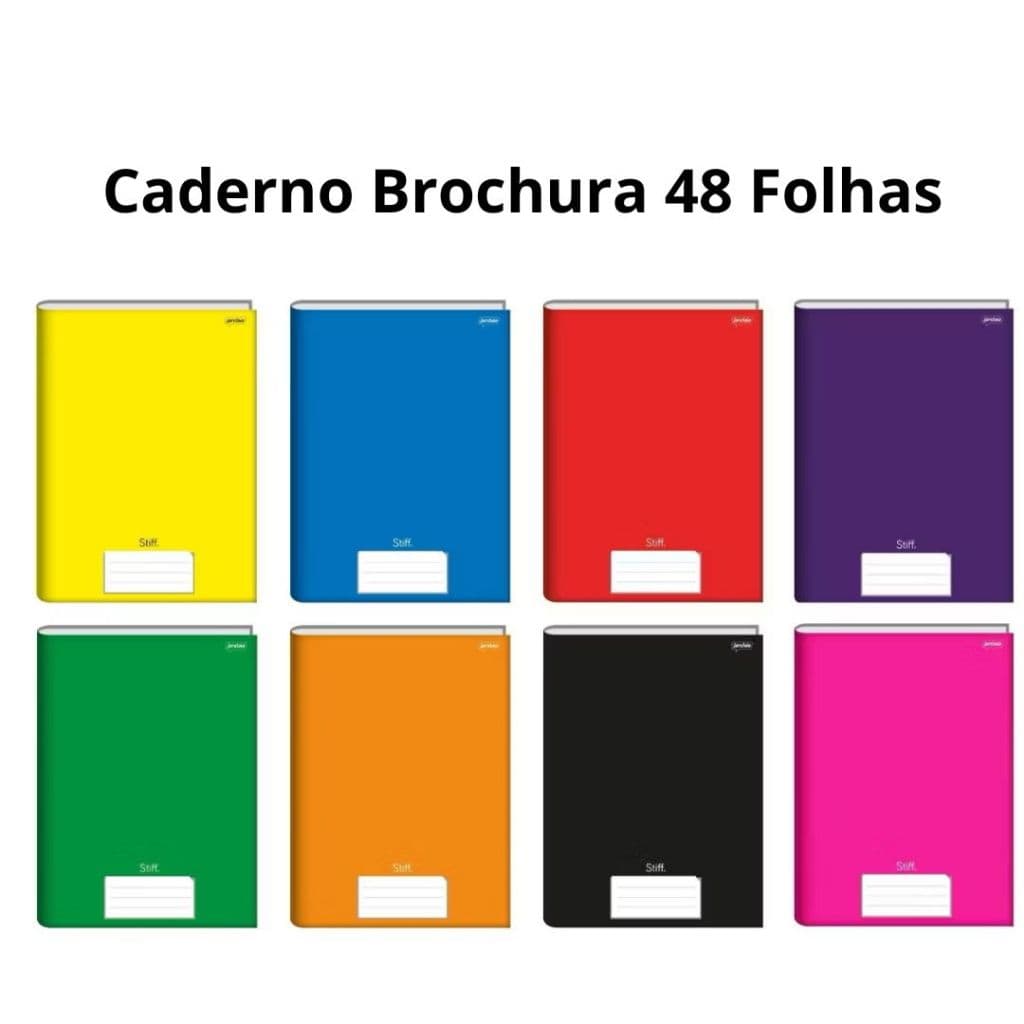 Caderno Brochura 48 folhas Capa Dura Brochurao Escolar Infantil Credeal