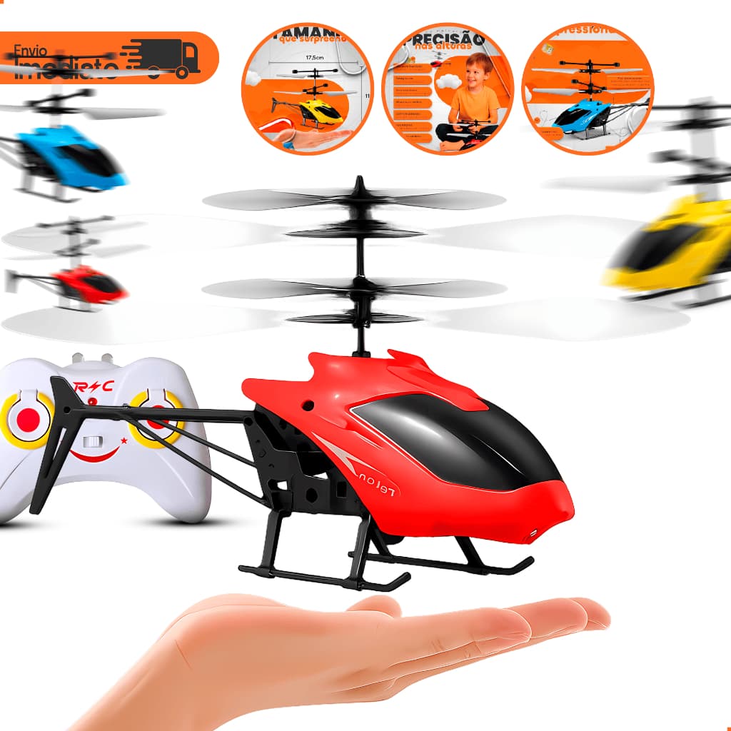 Helicóptero Drone Voa Controle Remoto Brinquedo Sensor de Mão Premium Envio Imediato