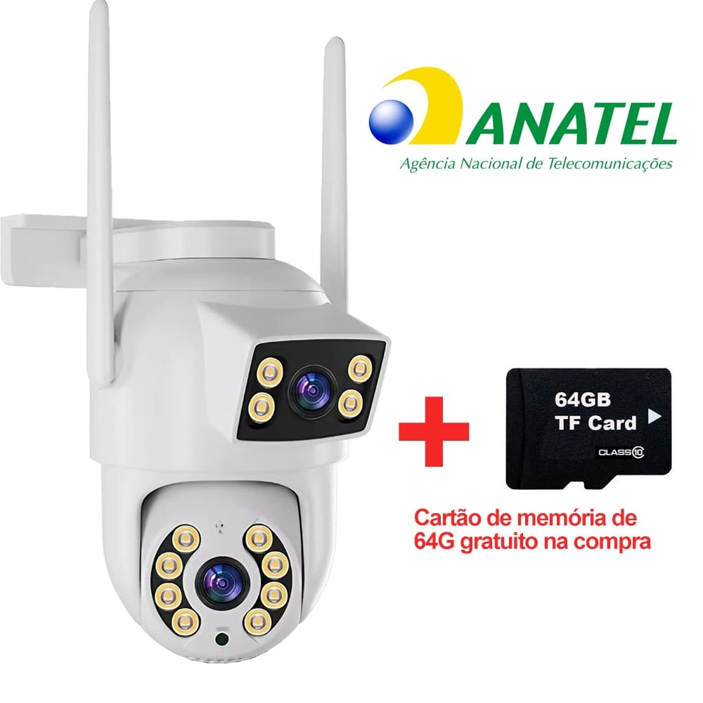 🚨 [PROMOÇÃO RELÂMPAGO] CÂMERA DUPLA 4MP YOOSEE 360° *Visão Noturna Colorida + Alarme 110dB  ⭐ GANHE CARTÃO 64GB + FRETE