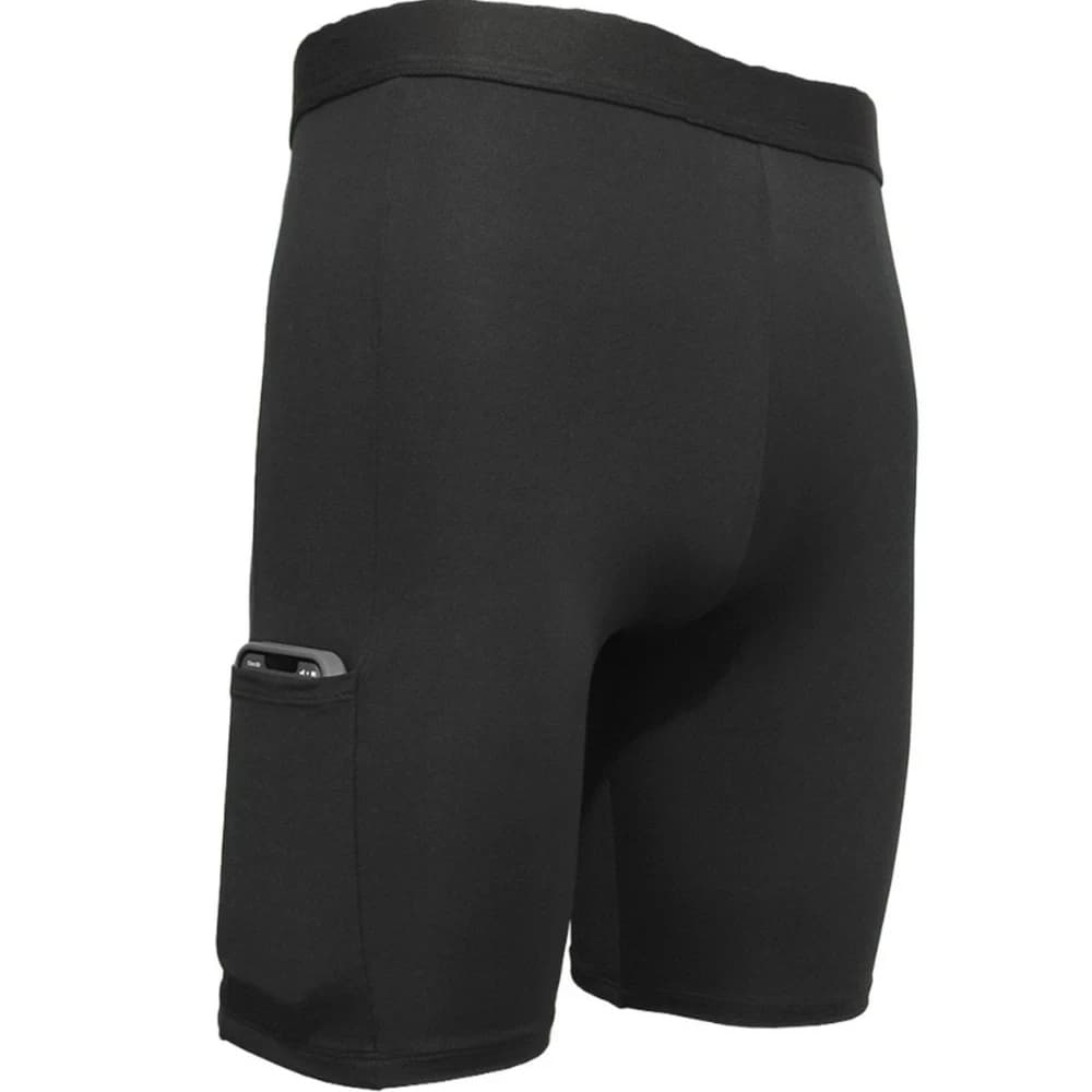 Bermuda Térmica Com Bolso Segunda Pele Compressão Short Ciclista Preta Masculina