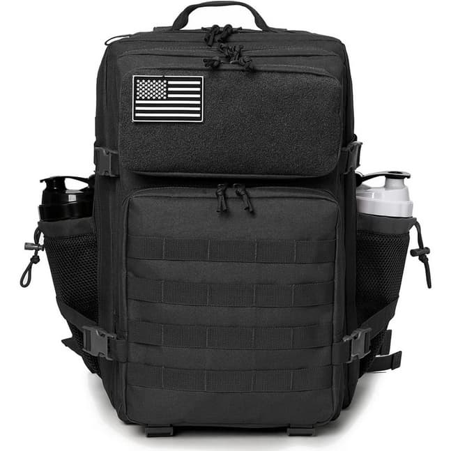 Mochila Tática Militar 50 Litros Oxford 1000D Resistente A Água Grande Ziper Duplo com Bolso Lateral