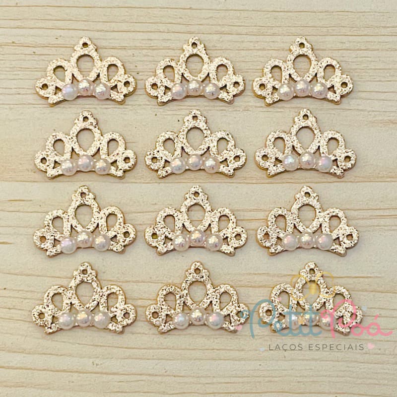 ADESIVO PET COROA LUXO PÉROLAS - BANHO E TOSA (12 UNIDADES)