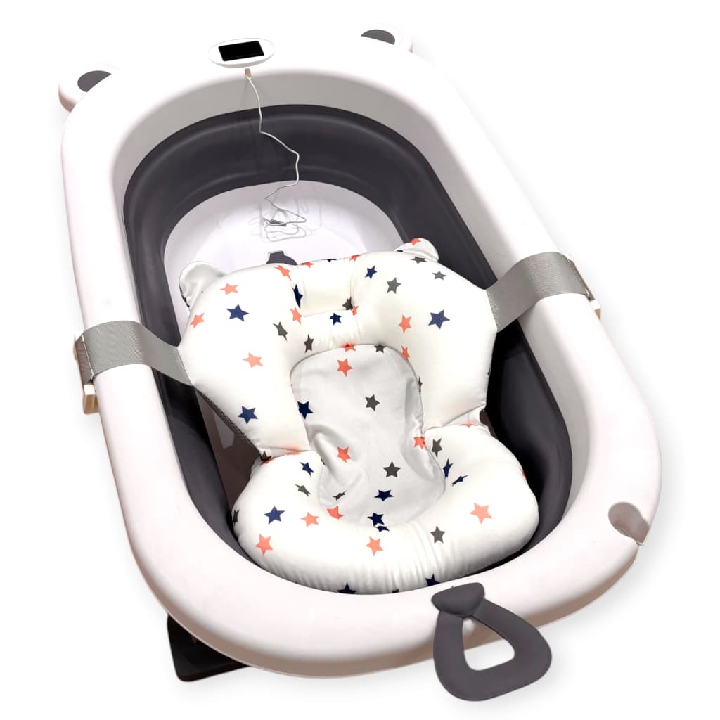 Banheira De Bebe Dobrável Portátil Com Termômetro Digital 40 Litros Infantil