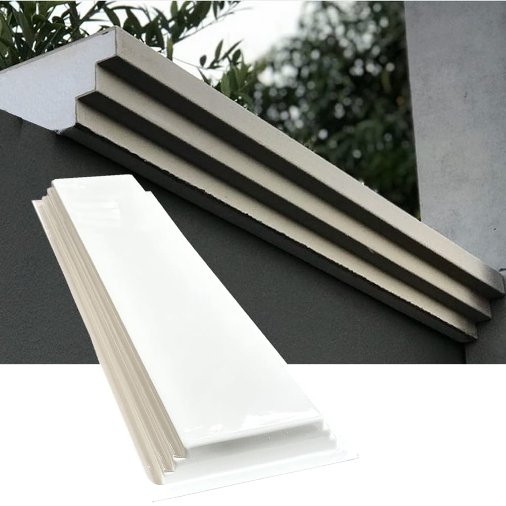 Fôrma 3d Pingadeira Capa de Muro 3 Degraus 80x19cm Molde para cimento/concreto IN390